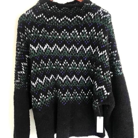 Anthropologie Pilcro Selene Zig Zag Pullover Mock Turtleneck Sweater Size XL NWT - Picture 4 of 7